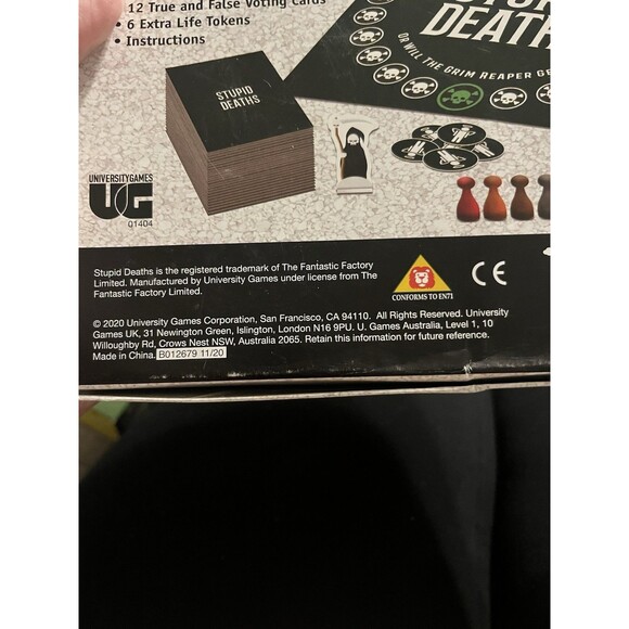 Stupid Deaths The Frightfully Funny Game Board Opened Never Used COMPLETE Game - Picture 6 of 9